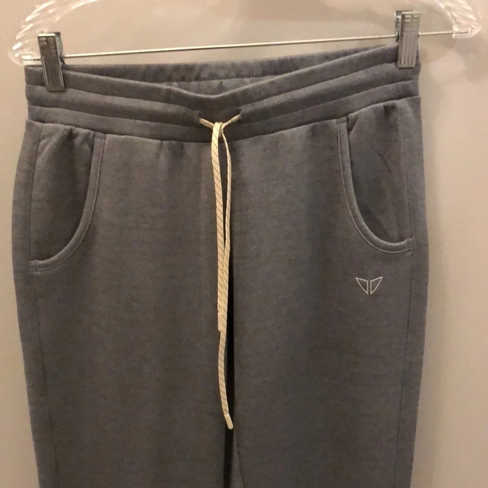 Korsa Road Runner Joggers Running Pants Gray Ankle Zipper Drawstring Size XS